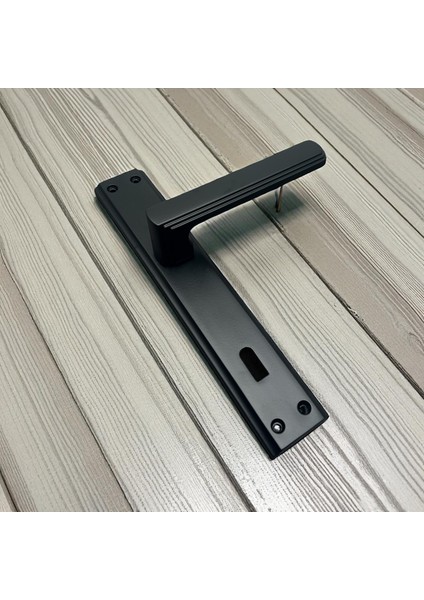 Ibiza Mat Siyah Full Zamak Elegant Aynalı Oda Kapı Kolu 1 Takım modelleri