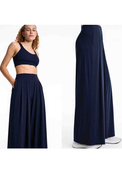 Modal Önden Pileli Lacivert Pantolon