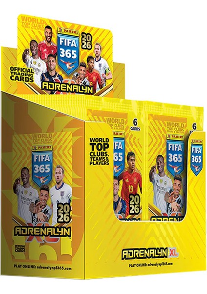 Fifa 365 Adrenalyn Xl 2026 Trading Card Futbolcu Kartları 1 Kutu 50 Paket (300 Kart)