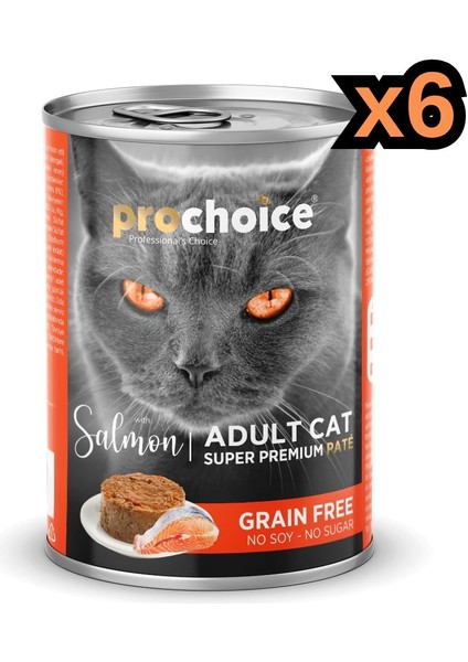 Prochoice Yetişkin Tahılsız Somonlu Yetişkin Kedi Konservesi 400GR