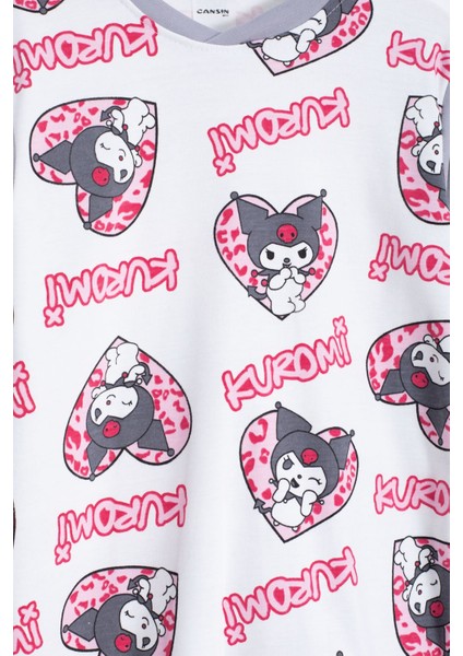 Kalpli Yazı Desenli Kız Çocuk Pijama Takımı 22766 fiyatları