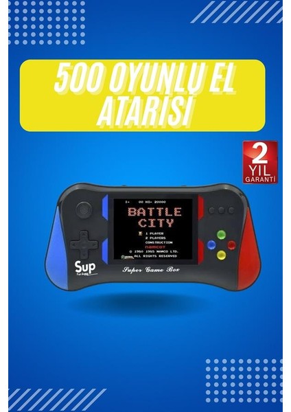 3.5 Inç 500 Klasik Retro Oyun Yüklü Kollu Oyun Konsolu fiyatları