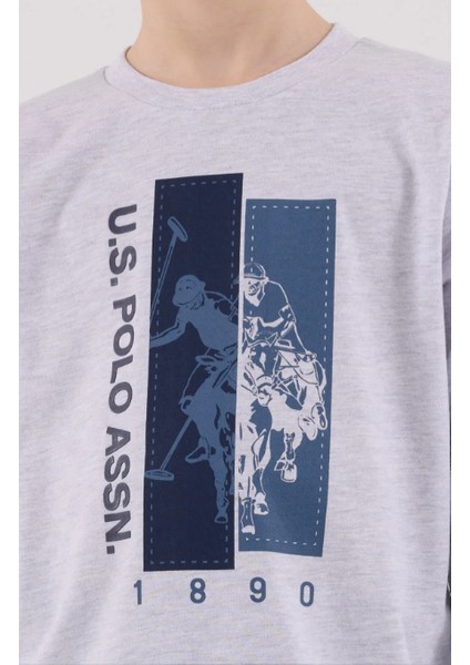 U.s. Polo Assn Erkek Çocuk Gri Pijama Takımı US2206 modelleri