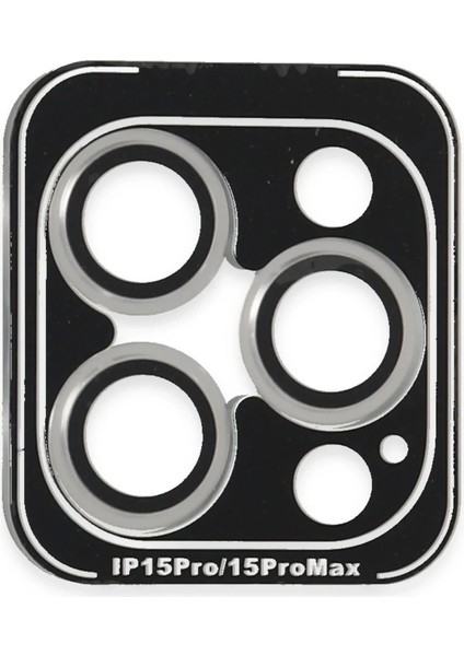 Bfs iPhone 15 Pro Max Pvd Metal Kamera Lens - Gümüş