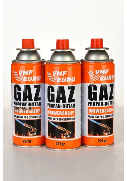 Remtas Vmf Eurogaz Kamp Ocak Gazı Valfli Kartuş 227GR - 3 Adet ( Lisinya )