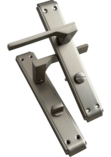 Alüminyum Inox Wc Kapı Kolu, Tuvalet & Banyo Kapısı Kolu, Yönsüz Montajlı Mekanizma, (480-02-WC-IN) modelleri