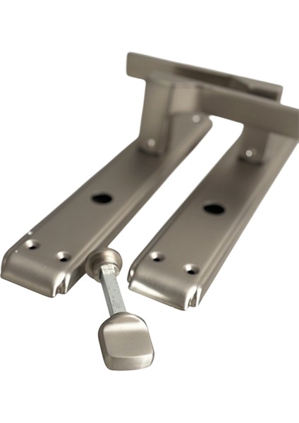 Alüminyum Inox Wc Kapı Kolu, Tuvalet & Banyo Kapısı Kolu, Yönsüz Montajlı Mekanizma, (480-02-WC-IN) fırsatları