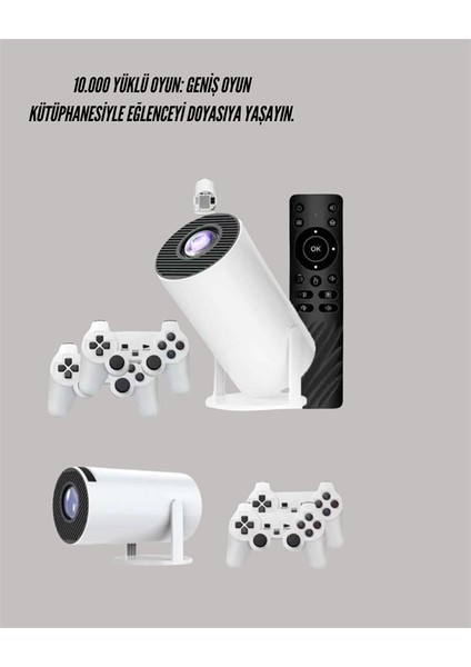 Kablosuz 4K Projeksiyon – Wi‑fi 6 & Bluetooth 5.0 ile Oyun ve Uygulama Merkezli modelleri
