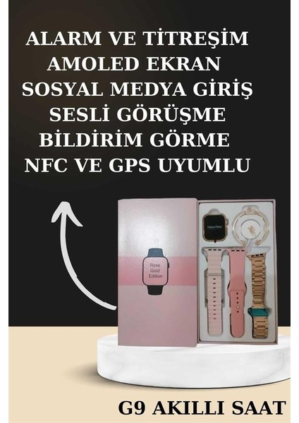 Nabız Ölçer Hediye Bileklikli Akıllı Saat ve Dijital Göstergeli Bluetooth Kulaklık Çoklu Şa modelleri