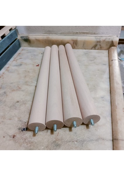 40CM-41CM-42CM-43CM-44CM-45CM 4'lük Naturel Ahşap Konik Masa Ayakları fiyatları