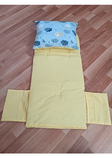 Mavi Bulutlu Düz Sarı 2 Parça Alt Seti fırsatları