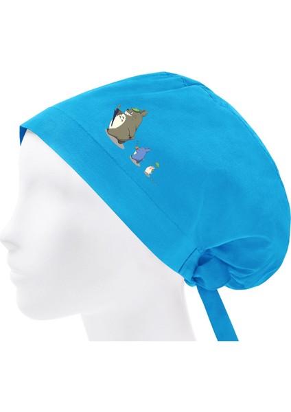 Totoro Temalı Bonesi Standart ve Büyük Boy Cerrahi Bone Doktor Hemşire Aşçı