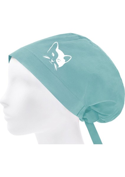 Tesettür Bone Kedi Silüeti Temalı Doktor Hemşire Hastane Medikal Cerrahi Bone | Cerrahi Bone