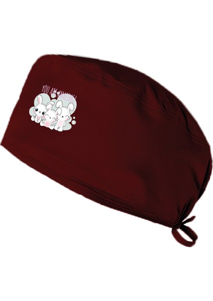 Sevimli Tavşan Temalı Bonesi Standart ve Büyük Boy Cerrahi Bone Doktor Hemşire Şef Aşçı Bonesi