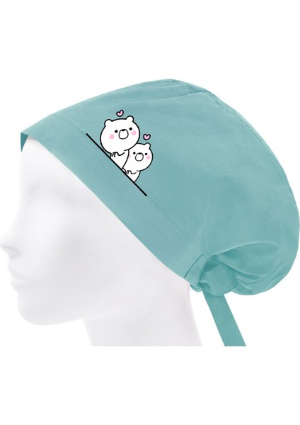 Ikili Kedi Doktor Hemşire Hastane Diş Doktoru Aşçı Bonesi | Tesettür Cerrahi Bone