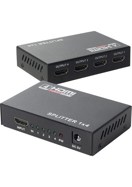Yüksek Kaliteli Tak Çalıştır 1080P 1.4V 4 Port HDMI Splıtter Dağıtıcı Hdmi Çoklayıcı