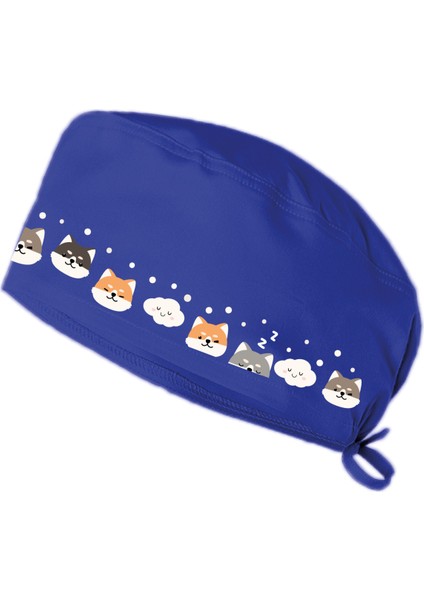 Uykucu Tilkiler Temalı Bonesi Standart ve Büyük Boy Cerrahi Bone Doktor Hemşire Şef Aşçı Bonesi