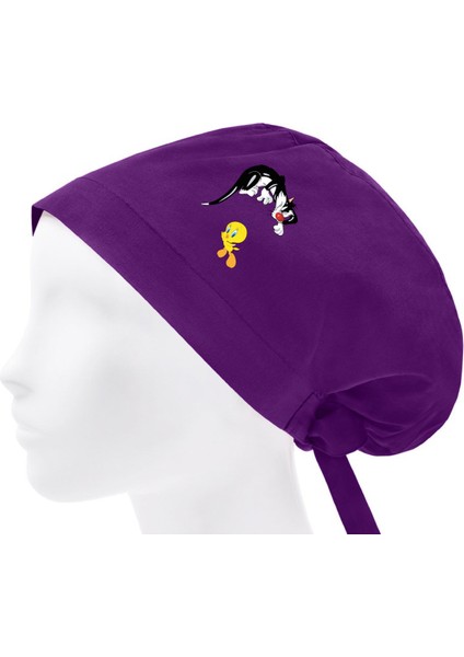 Tweety Temalı Bonesi Standart ve Büyük Boy Cerrahi Bone Doktor Hemşire Aşçı