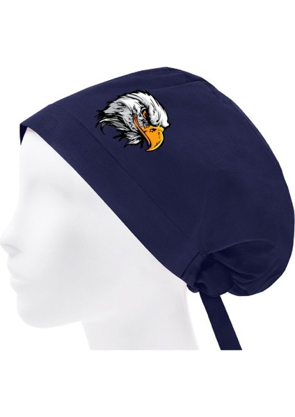 Tesettür Kara Kartal Temalı Doktor Hemşire Hastane Diş Doktoru Bonesi | Cerrahi Bone