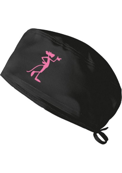 Store Pembe Panter Baskılı Cerrahi Bone Hemşire Doktor Bonesi Hastane Bone