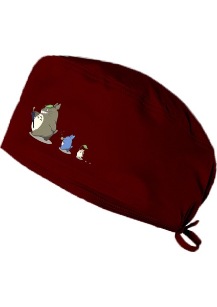 Totoro Temalı Bonesi Standart ve Büyük Boy Cerrahi Bone Doktor Hemşire Aşçı