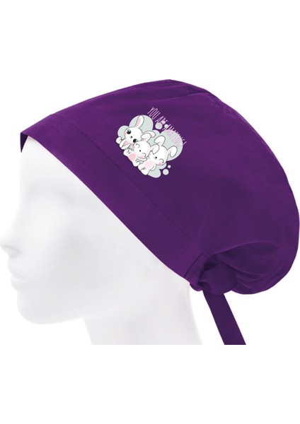 Sevimli Tavşan Temalı Bonesi Standart ve Büyük Boy Cerrahi Bone Doktor Hemşire Şef Aşçı Bonesi