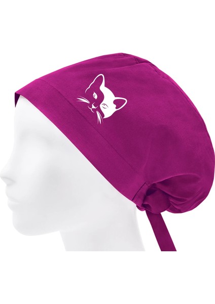 Tesettür Bone Kedi Silüeti Temalı Doktor Hemşire Hastane Medikal Cerrahi Bone | Cerrahi Bone