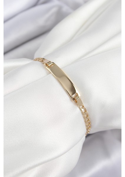 Pirinç Dikdörtgen Model Gold Renk Xuping Bebek Künyesi - TJ-BB7434