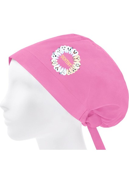 Tesettür Bone Dentist Temalı Doktor Hemşire Hastane Diş Doktoru Bonesi | Pembe Cerrahi Bone