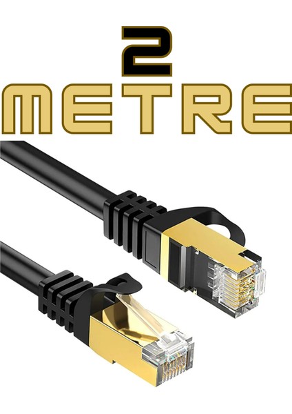 2 Metre Cat7 Ethernet RJ45 Modem Internet Kablosu 10GBPS 1000MHZ 26 Awg 2mt