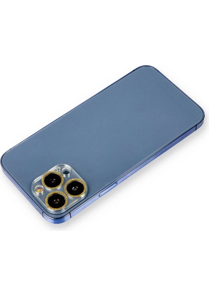 Bfs iPhone 12 Pro Shine Kamera Lens Koruma Cam - Gold