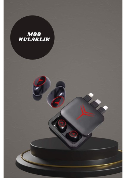 Dijital Göstergeli Powerbank Kablosuz Kulaklık ve 7 Kordonlu Yeni Nesil Akıllı Saat Dokunmatik K fırsatları