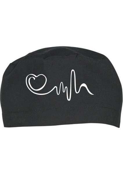 Kalp Steteskop Temalı Doktor Hemşire Bonesi Cerrahi Bone