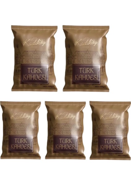 Tarihi Kadıköy Türk Kahvesi 5'li Paket – 100G x 5 – Geleneksel Lezzetin Beş Katı Keyfi