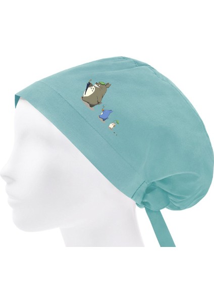 Totoro Temalı Bonesi Standart ve Büyük Boy Cerrahi Bone Doktor Hemşire Aşçı