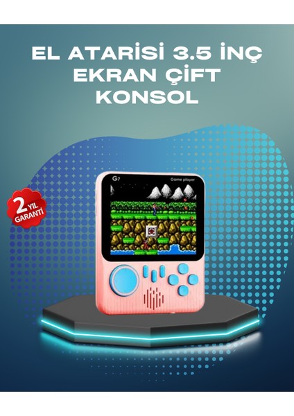 3.5 Inç LCD Ekranlı 666 Oyunlu Taşınabilir Retro Oyun Konsolu
