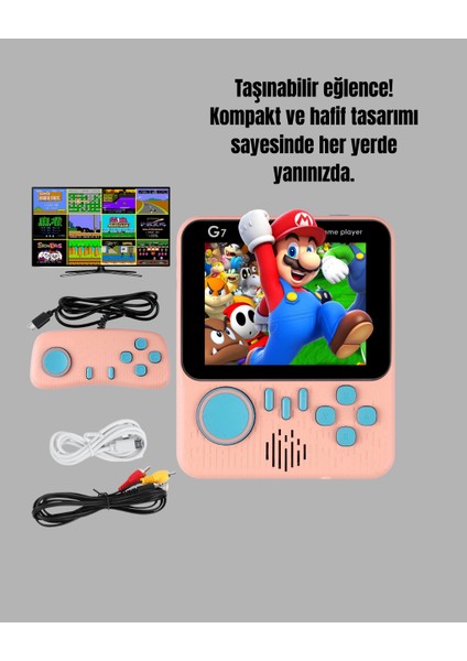 3.5 Inç LCD Ekranlı 666 Oyunlu Taşınabilir Retro Oyun Konsolu fiyatları