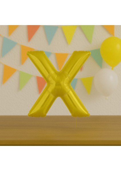 100 cm Gold Harf Folyo Balon 40 Inç