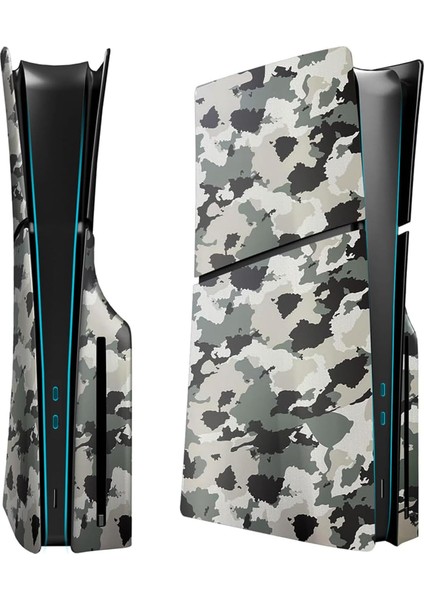 Ps5 Slim Faceplate Kapak Seti – Disc CD & Digital Edition Uyumlu Ön/arka Kasa Değişim Cover Case Kamuflaj Army