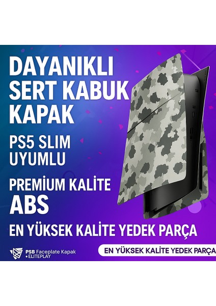 Ps5 Slim Faceplate Kapak Seti – Disc CD & Digital Edition Uyumlu Ön/arka Kasa Değişim Cover Case Kamuflaj Army modelleri