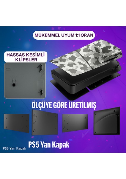 Ps5 Slim Faceplate Kapak Seti – Disc CD & Digital Edition Uyumlu Ön/arka Kasa Değişim Cover Case Kamuflaj Army fırsatları