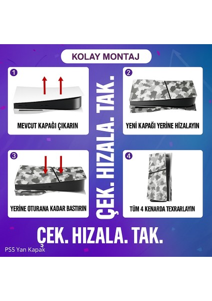 Ps5 Slim Faceplate Kapak Seti – Disc CD & Digital Edition Uyumlu Ön/arka Kasa Değişim Cover Case Kamuflaj Army indirimleri