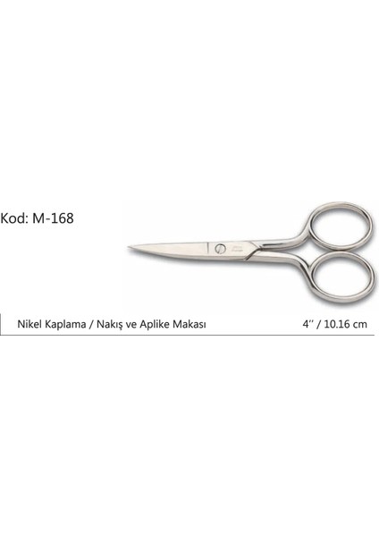 Europe Kalın Nakış Makası Süper Kalite No:4 10,16 cm ( Lisinya )