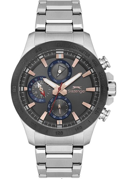 SL.09.2482.2.02 Erkek Kol Saati | 10 Atm Su Geçirmezlik, Gri Kadranda Çelik Güç