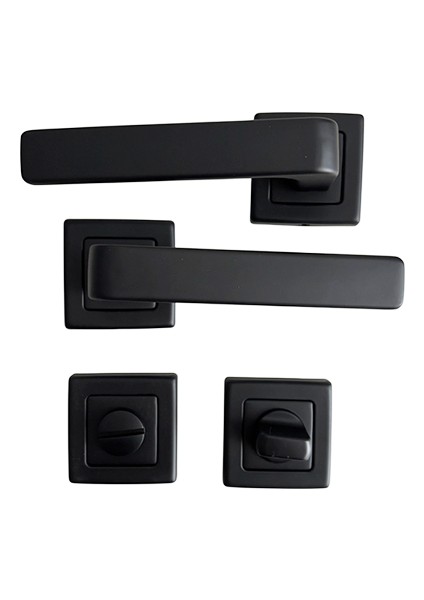 Erkul Alüminyum Siyah Wc Kapı Kolu, Dayanıklı Kapı Kolu, Modern (470-07-WC-MSY) modelleri