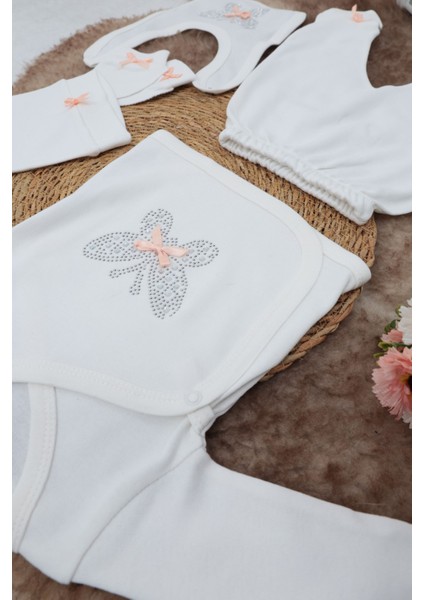Sema Baby 5 Parça Hastane Çıkışı Zıbın Seti 0-3 Ay - Butterfly