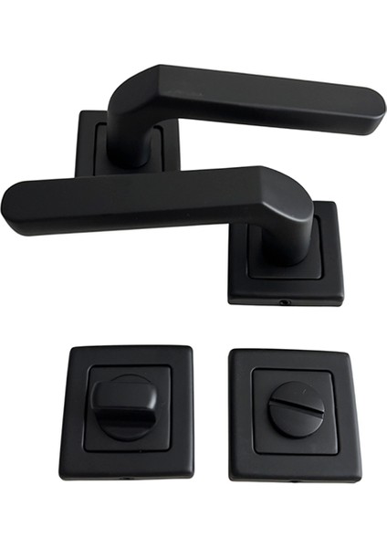 Erkul Alüminyum Siyah Wc Kapı Kolu, Dayanıklı Kapı Kolu, Modern (471-07-WC-MSY) modelleri