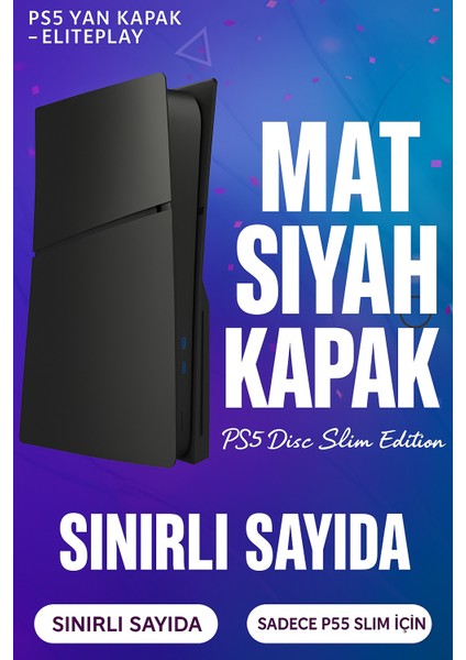 Ps5 Slim Faceplate Kapak Seti – Disc CD & Digital Edition Uyumlu Ön/arka Kasa Değişim Cover Case Siyah fiyatları