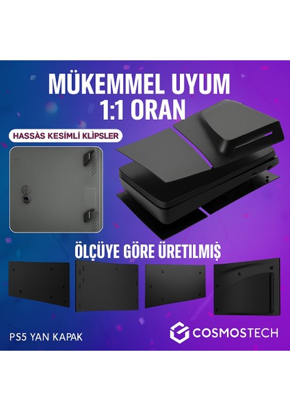 Ps5 Slim Faceplate Kapak Seti – Disc CD & Digital Edition Uyumlu Ön/arka Kasa Değişim Cover Case Siyah fırsatları