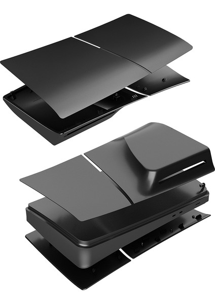 Ps5 Slim Faceplate Kapak Seti – Disc CD & Digital Edition Uyumlu Ön/arka Kasa Değişim Cover Case Siyah